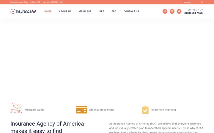 Screenshot of insuranceagencyusa.com