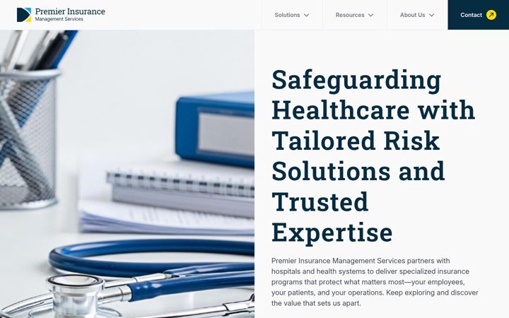 Screenshot of insuranceatpremier.com