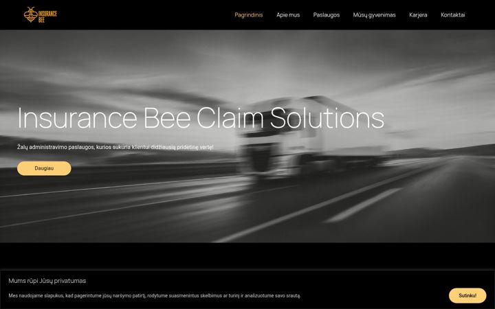 Posnetek zaslona insurancebee.lt