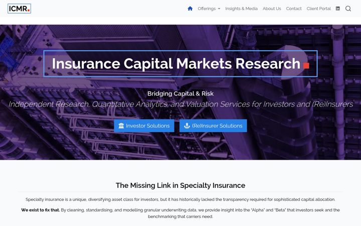 Screenshot of insurancecapitalmarkets.com