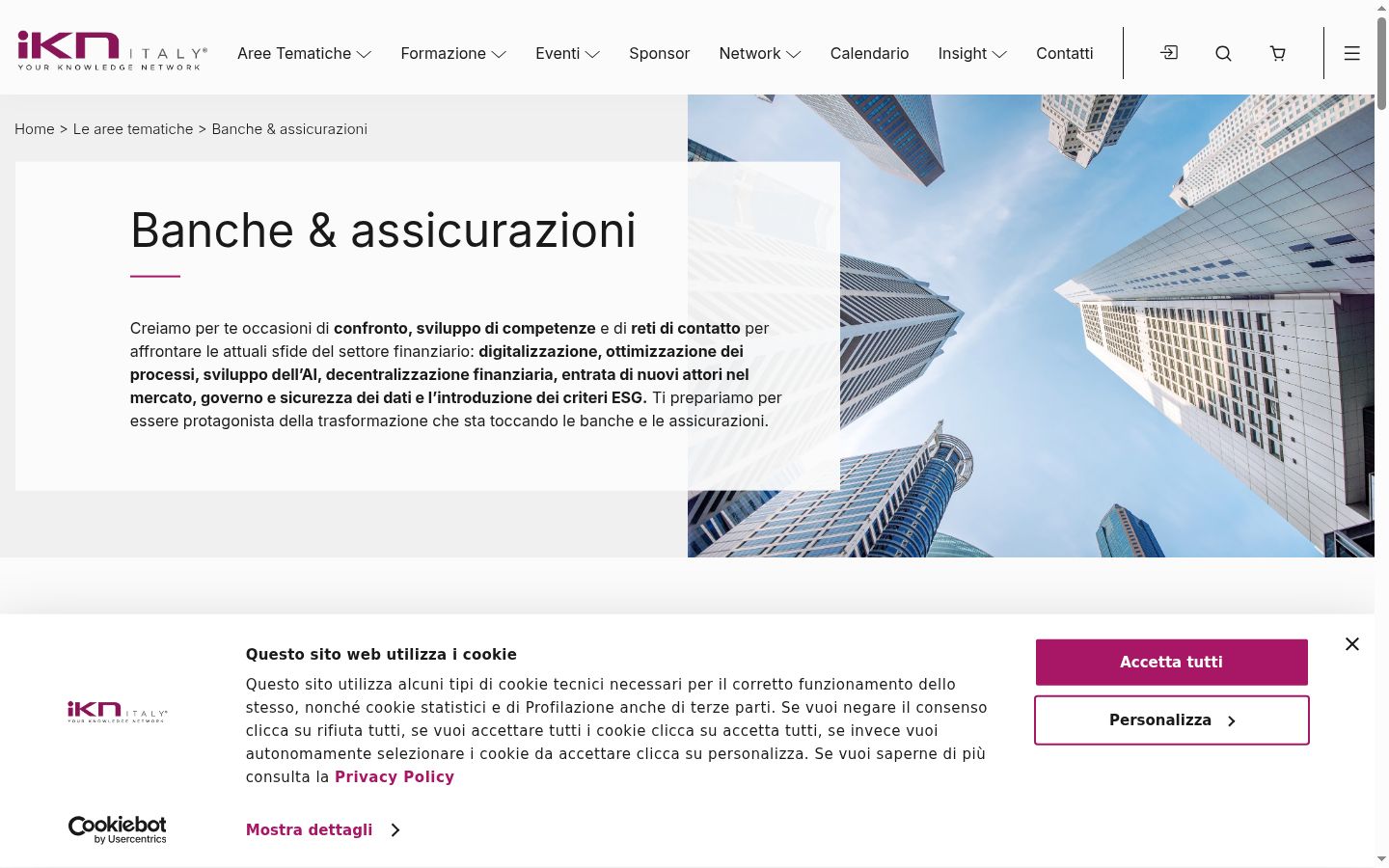 Screenshot des Einwilligungsbanners vor jeglicher Interaktion