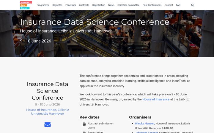 Screenshot of insurancedatascience.org