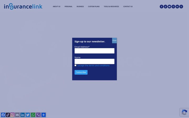 Screenshot of insurancelinkcyprus.com