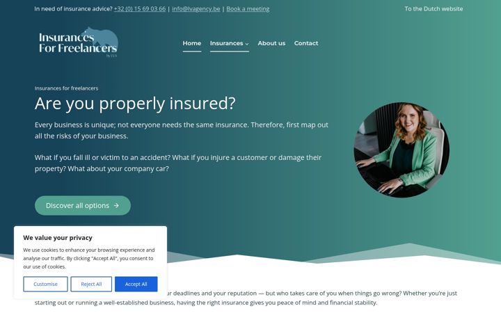 Screenshot of insurancesforfreelancers.com