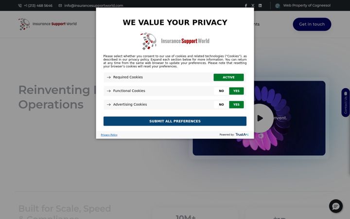 Screenshot of insurancesupportworld.com
