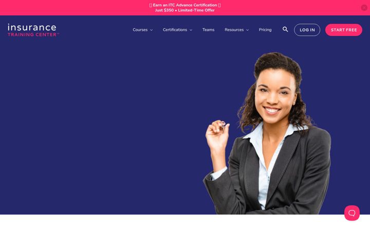Screenshot of insurancetrainingcenter.com