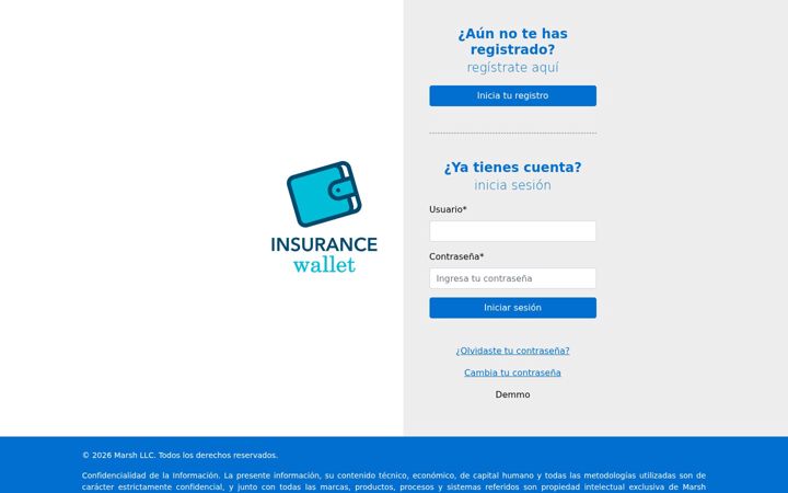 Screenshot of insurancewallet-mx.com