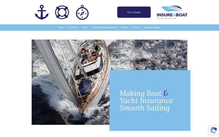 Screenshot of insure-a-boat.co.uk