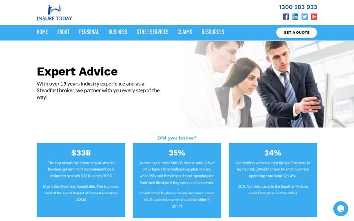 Screenshot of insure-today.com.au