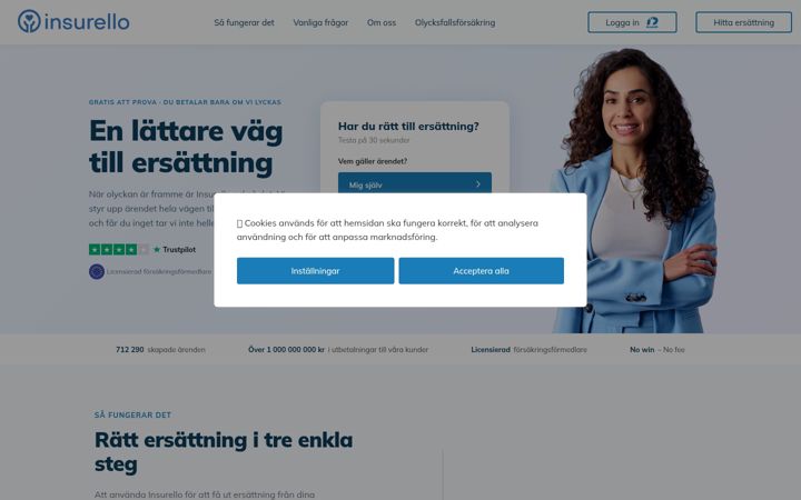 Screenshot of insurello.se