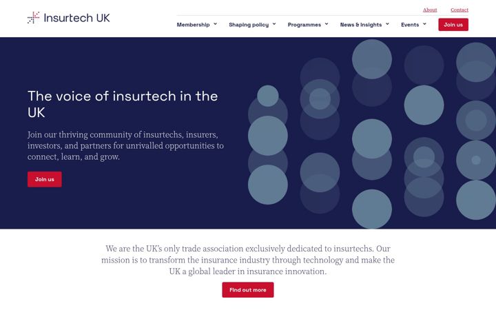 Screenshot of insurtechuk.org