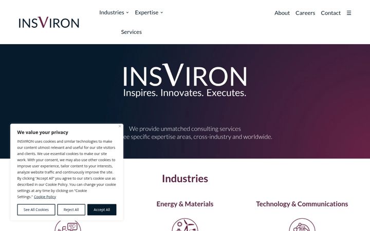 Screenshot of insviron.com