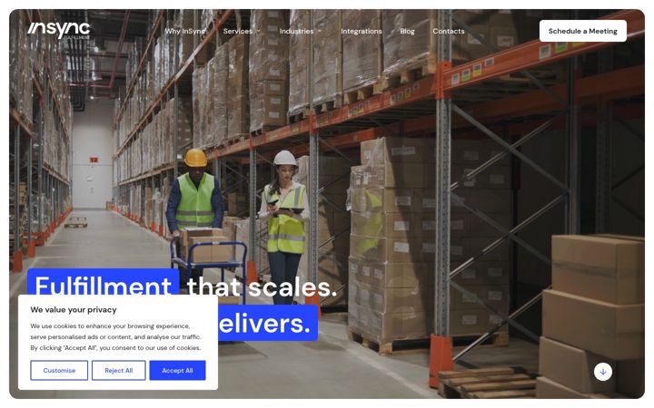 Screenshot of insyncfulfillment.com