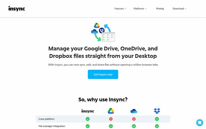 Screenshot of insynchq.com