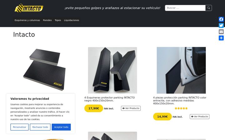Screenshot of intacto.es