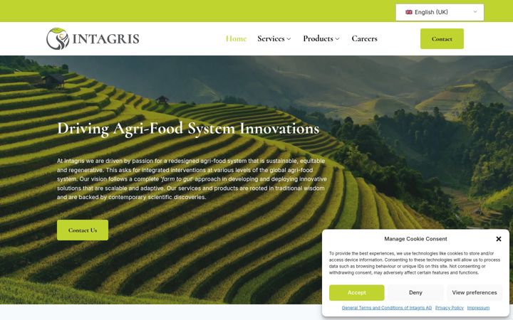 Screenshot of intagris.com