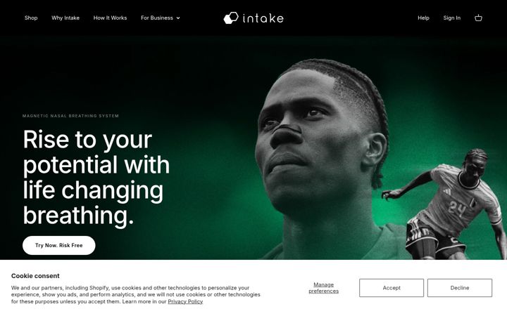 Screenshot of intakebreathing.com