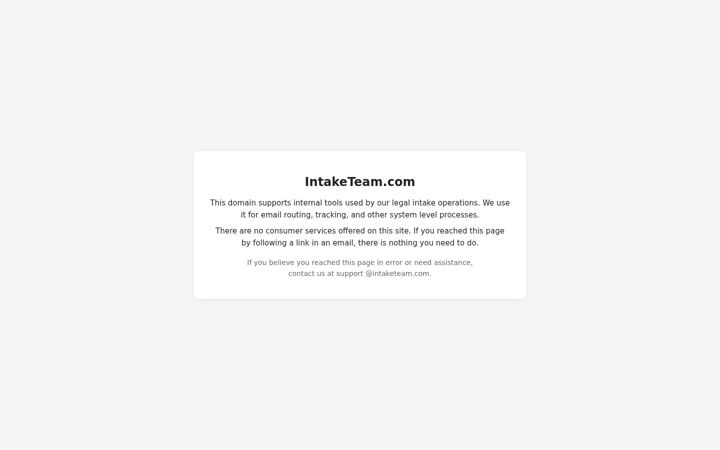 Screenshot of intaketeam.com