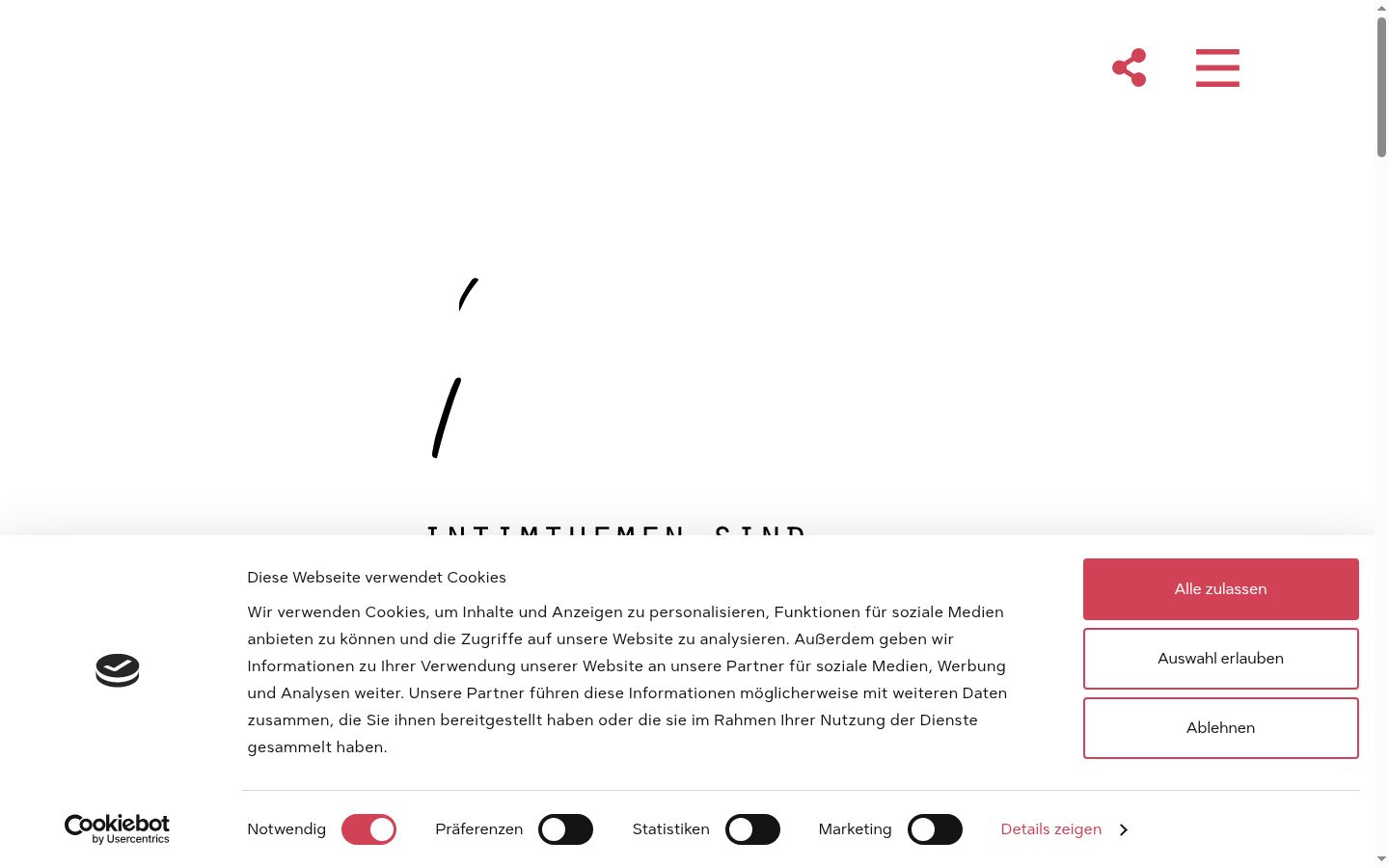 Screenshot tal-banner tal-kunsens muri qabel kwalunkwe interazzjoni