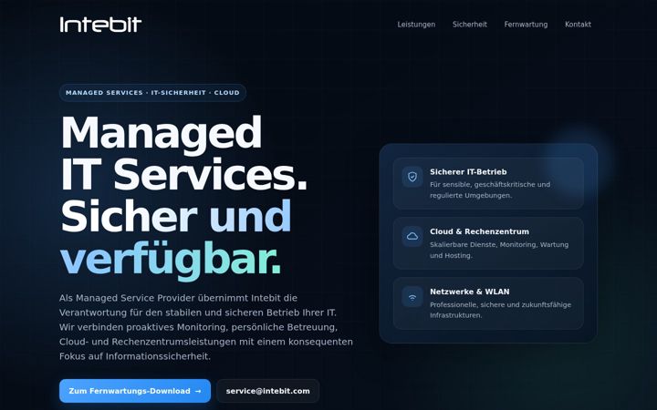 Screenshot of intebit.net