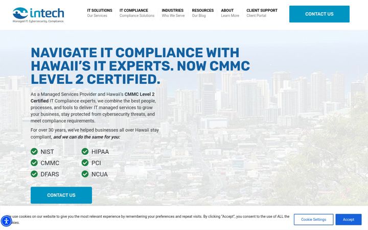 Screenshot of intech-hawaii.com