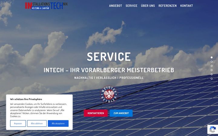 Screenshot of intech-vorarlberg.at