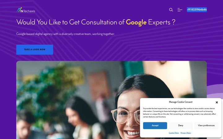 Screenshot of intechaxis.com