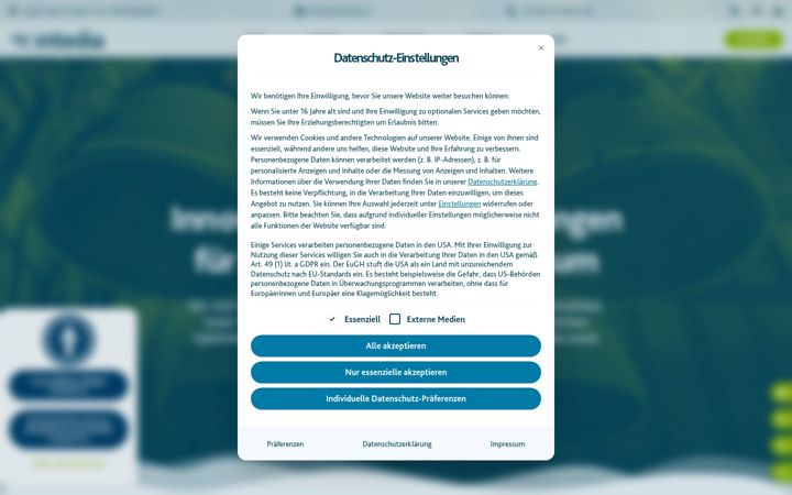 Screenshot of intedia.de