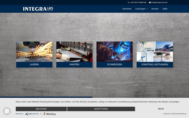 Screenshot of integra-lasertechnik.de