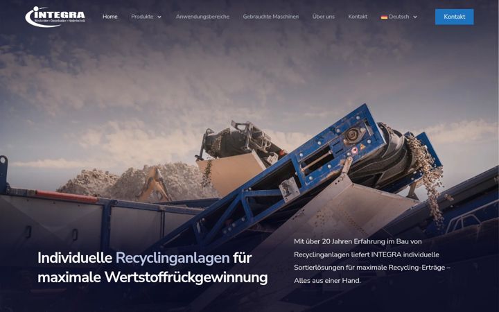 Screenshot of integra-windsichter.com