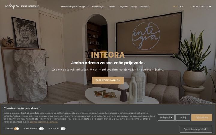 Screenshot of integra.hr