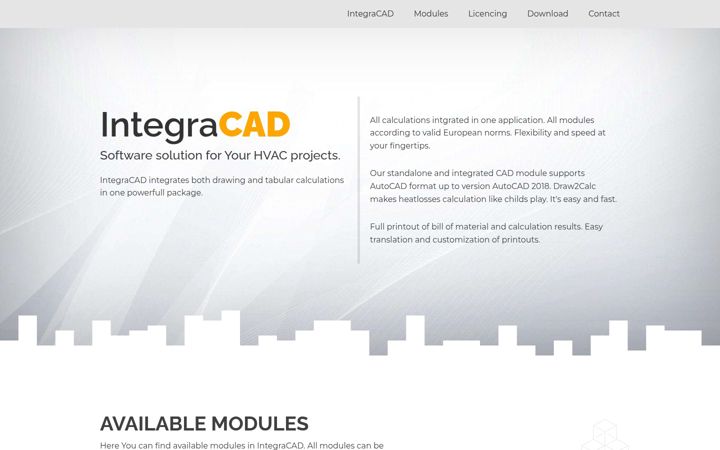 Screenshot of integracad.com