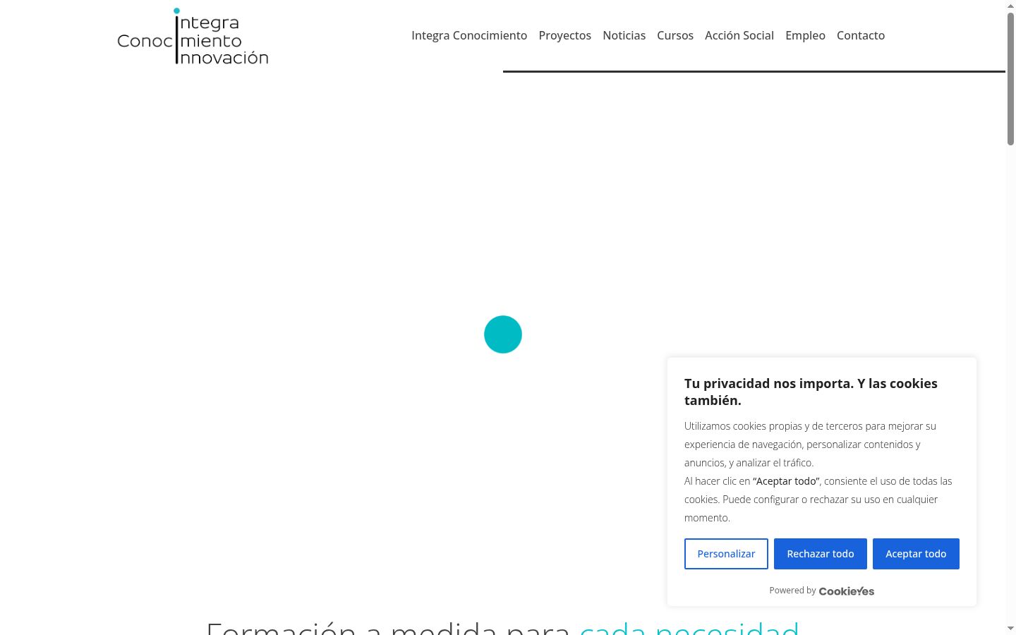 Screenshot tal-banner tal-kunsens muri qabel kwalunkwe interazzjoni