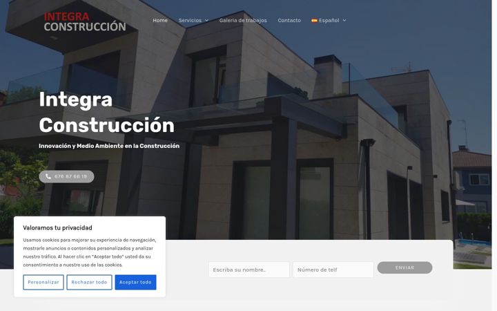Screenshot of integraconstruccion.com