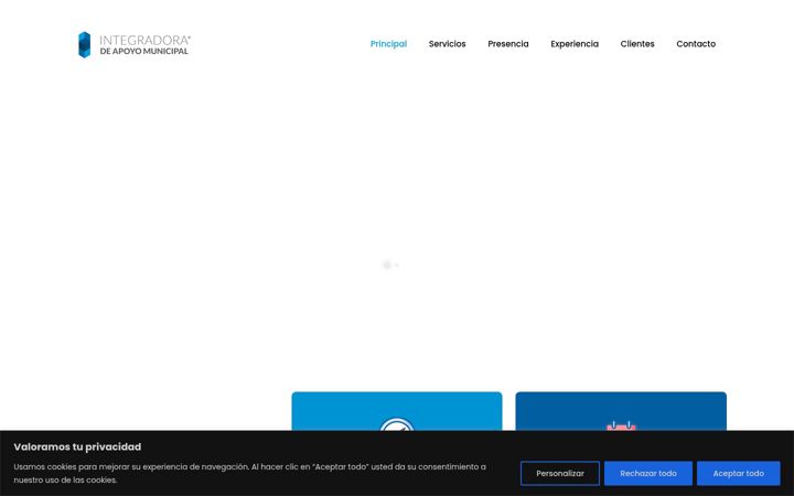 Screenshot of integradoradeapoyomunicipal.com