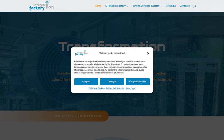 Screenshot of integrafactory.com
