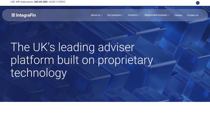 Screenshot of integrafin.co.uk