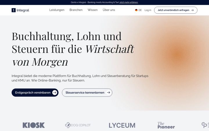 Screenshot of integral.de