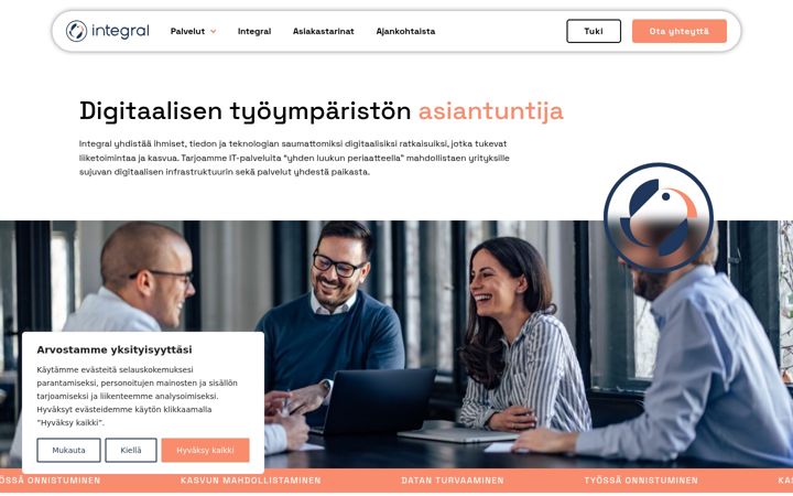 Screenshot of integral.fi