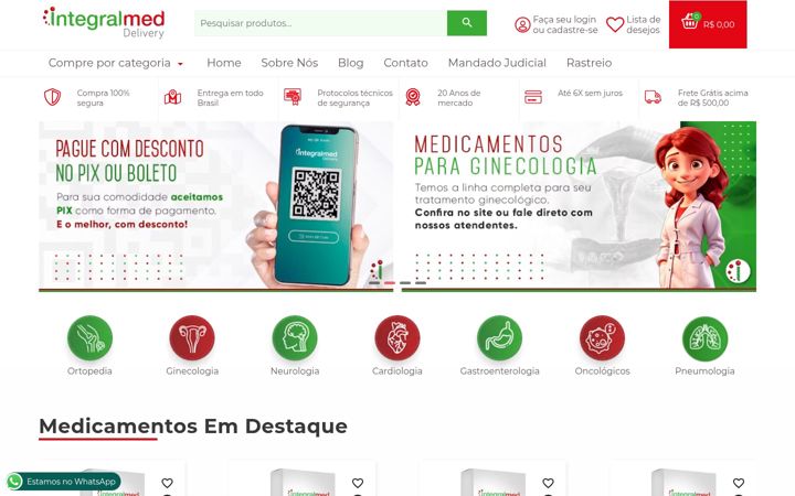 Screenshot of integralmed.com.br