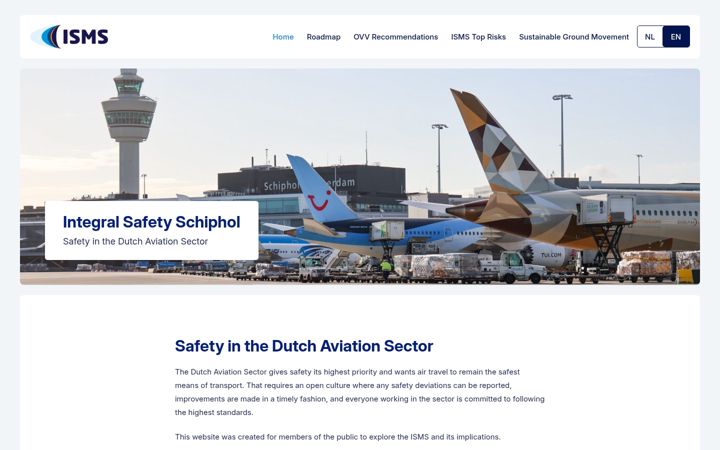 Screenshot ta' integralsafetyschiphol.com