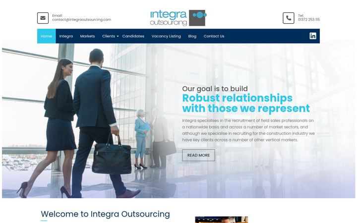 Screenshot of integraoutsourcing.com