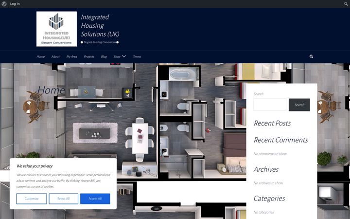 Screenshot of integratedhousingsolutions.co.uk
