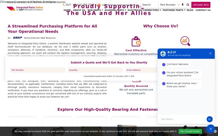 Ekrano kopija integratedpartsonline.com