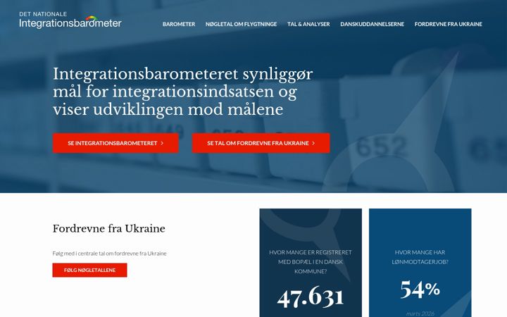 Screenshot of integrationsbarometer.dk