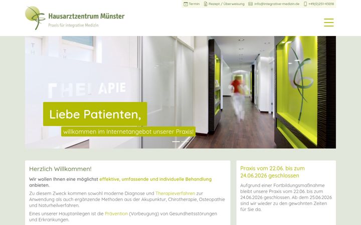 Snímek obrazovky integrative-medizin.de
