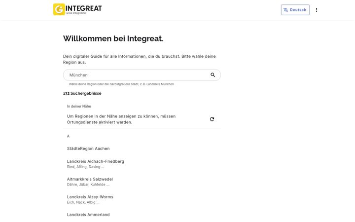 Screenshot of integreat.app