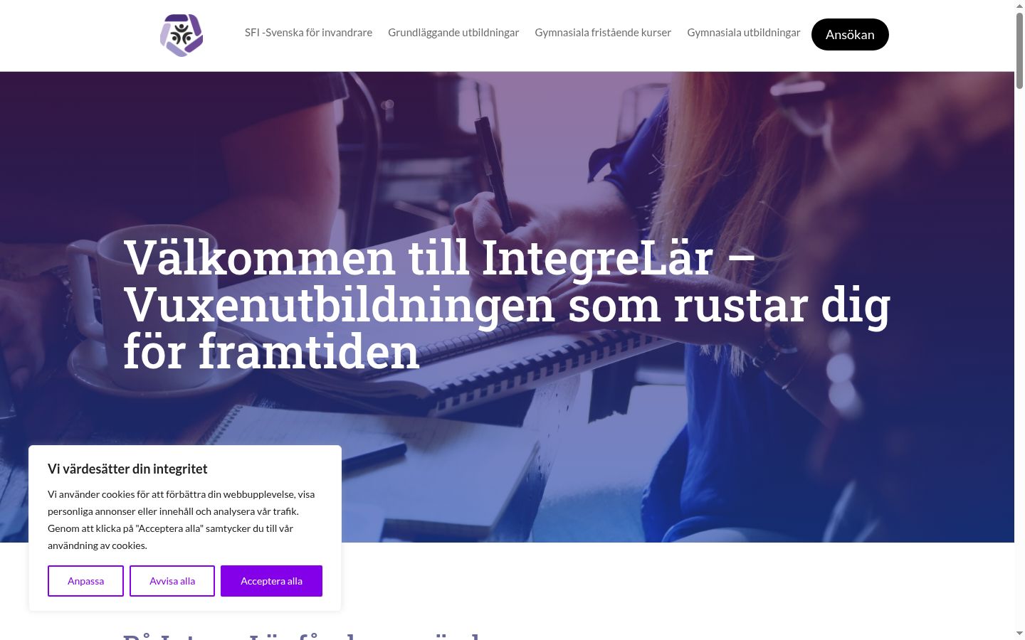 Screenshot tal-banner tal-kunsens muri qabel kwalunkwe interazzjoni