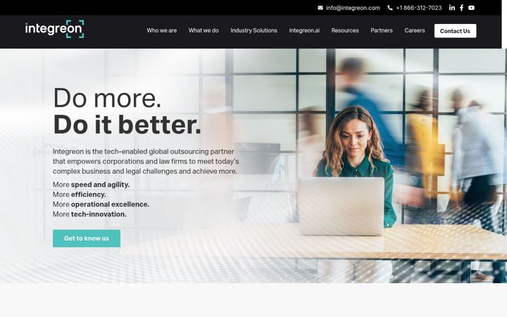 Screenshot of integreon.com