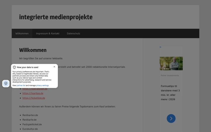 Screenshot of integriertemedienprojekte.de
